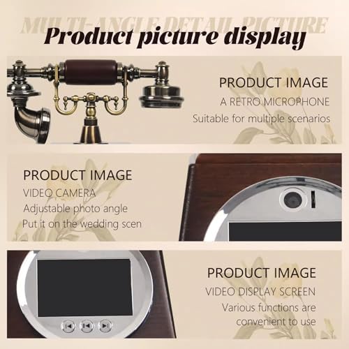 Creative Video Audio Guest Book for Weddings & Events, 2K Recording, Adjustable Screen Brightness, 128GB SD Card Included, Perfect for Birthday, Anniversary, Engagement Parties. image 4