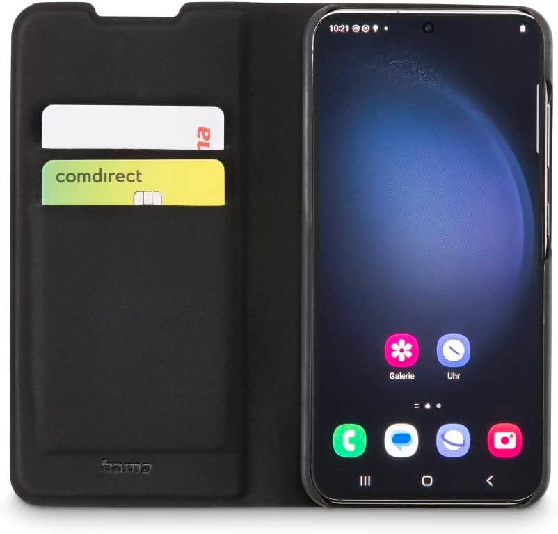 Hama Mobile Phone Case for Samsung Galaxy S23 Slim Pro (Protective Case with Wallet, 2X Card Slots, Foldable Samsung S23 Case with Magnetic Closure and Stand Function) Black