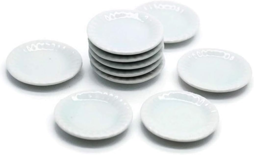 10 White Cearmic Plate Dish Bowl Decoration Display