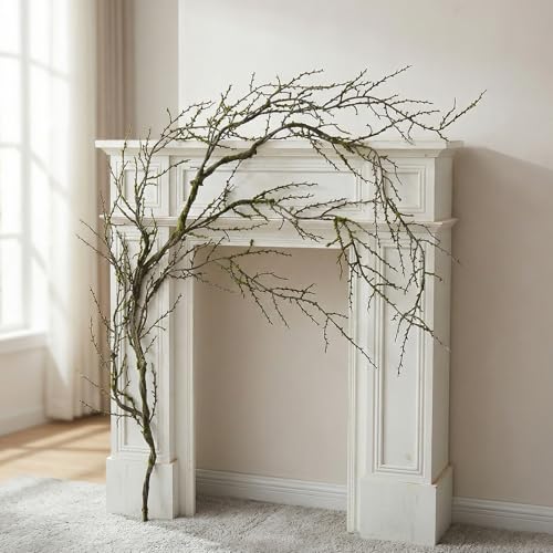 74.8 Black Halloween Tree Garland Moss Faux Willow Branches for Hanging(1)
