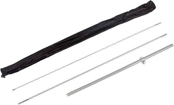 Vispronet Small Feather Flag Pole Kit Swooper Flag Pole Set Includes 3 Pole Pieces & 1 Carrying Bag, Fits 1.8ft x 6.6ft Feather Flags, Flag Not Included