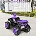 HOMGX 12V Battery Children's Beach Bike, Children's Electric Riding Toy Bike w/ 4 Wheels, LED Lights, Music, Horn, Riding All Terrain Bikes for Boys & Girls (Purple)