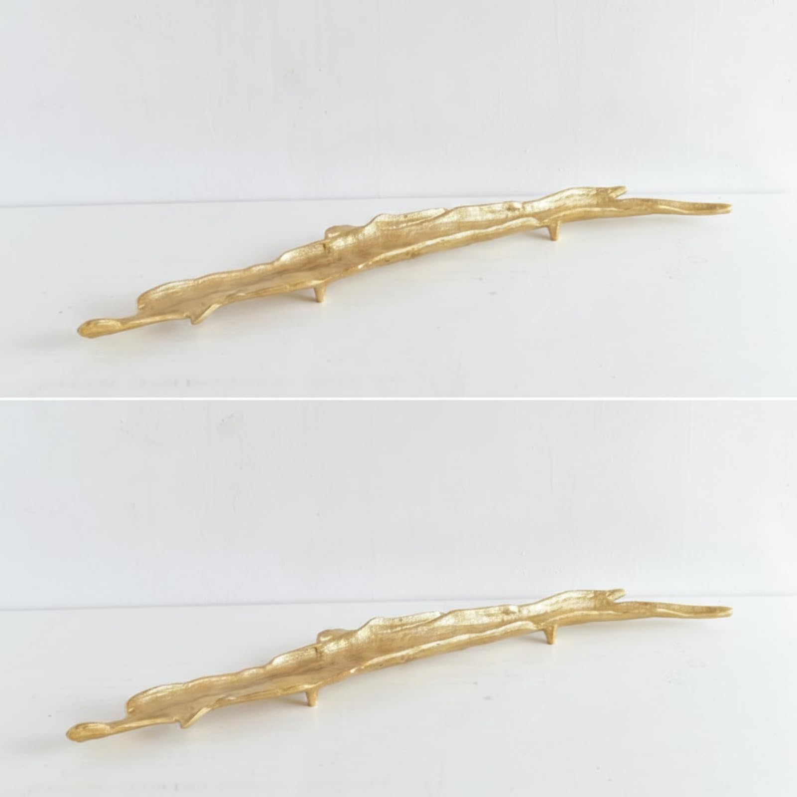 Banja con Forma Curvilínea | talles Esculturales Texturizados, Metálica, para Comedor, 80x10x4cm