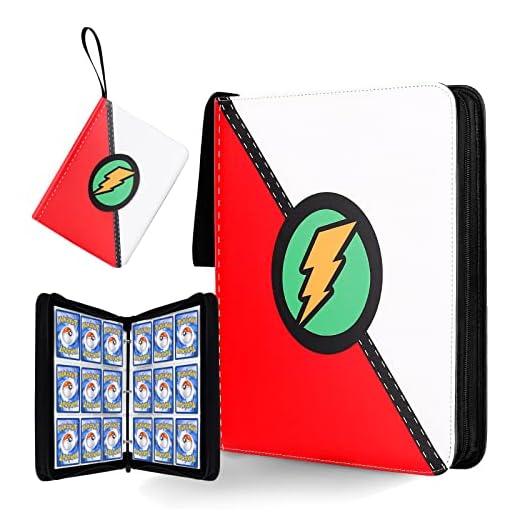 BAZOVE Pokemon Card Binder 9 pocket, Card Holder Binder for Pokémon Trading Cards, Holds Up to 720 Cards, 40pcs 9-Pocket Pokemon Binder, Card Games Collection Binder Book with Zipper Carrying Case
