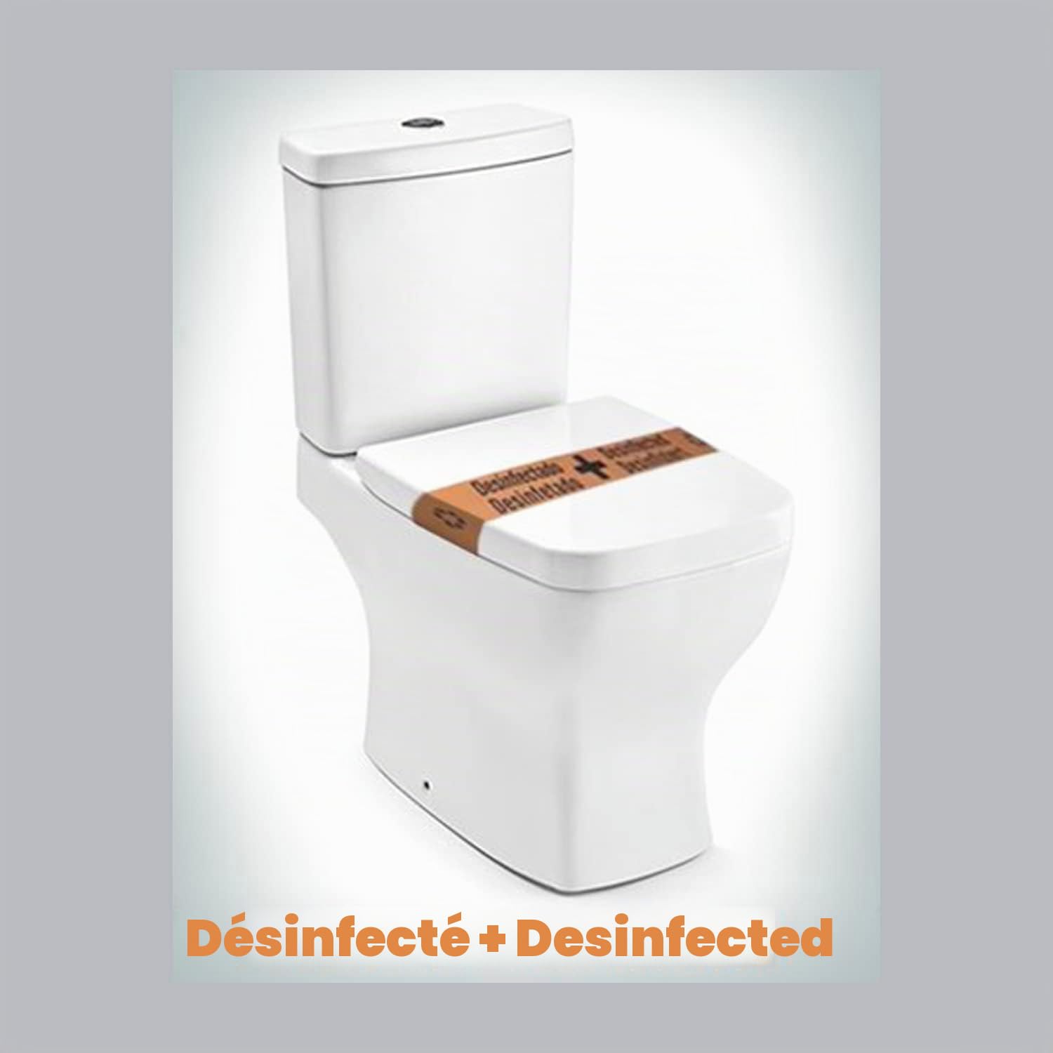 Sceau de garantie WC écologique parfumé. Papier 100 % recyclable - Peut être jeté dans les WC. 55 x 5 cm | 1000 pièces par boîte | Papier écologique avec message en plusieurs langues.