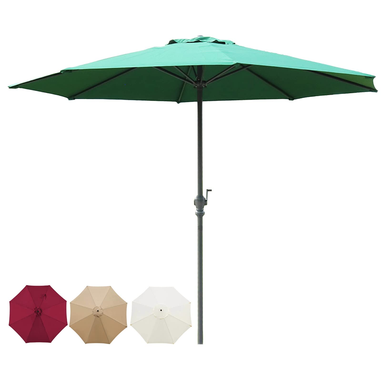 Parasol de playa hawaiano de paja de 2,2 metros con diseño rustico decorativo 8