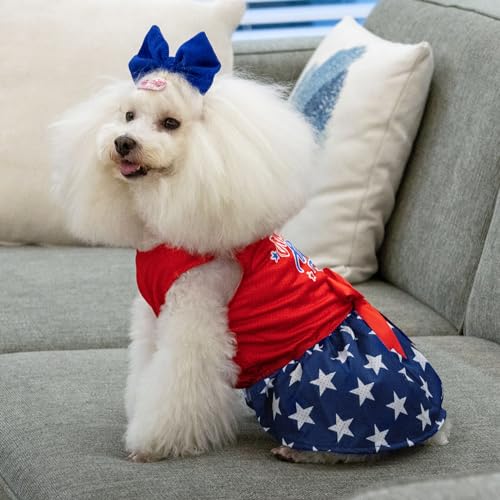 Image of CuteBone Dog Mesh Dress Puppy Sundress Pet Outfit Summer Fashion for Small Dogs Girl Cat Clothes