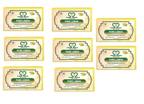 S2M Herbal Handmade Fresh & Pure Lemon Soap-VALUE PACK (8 x 125 g)