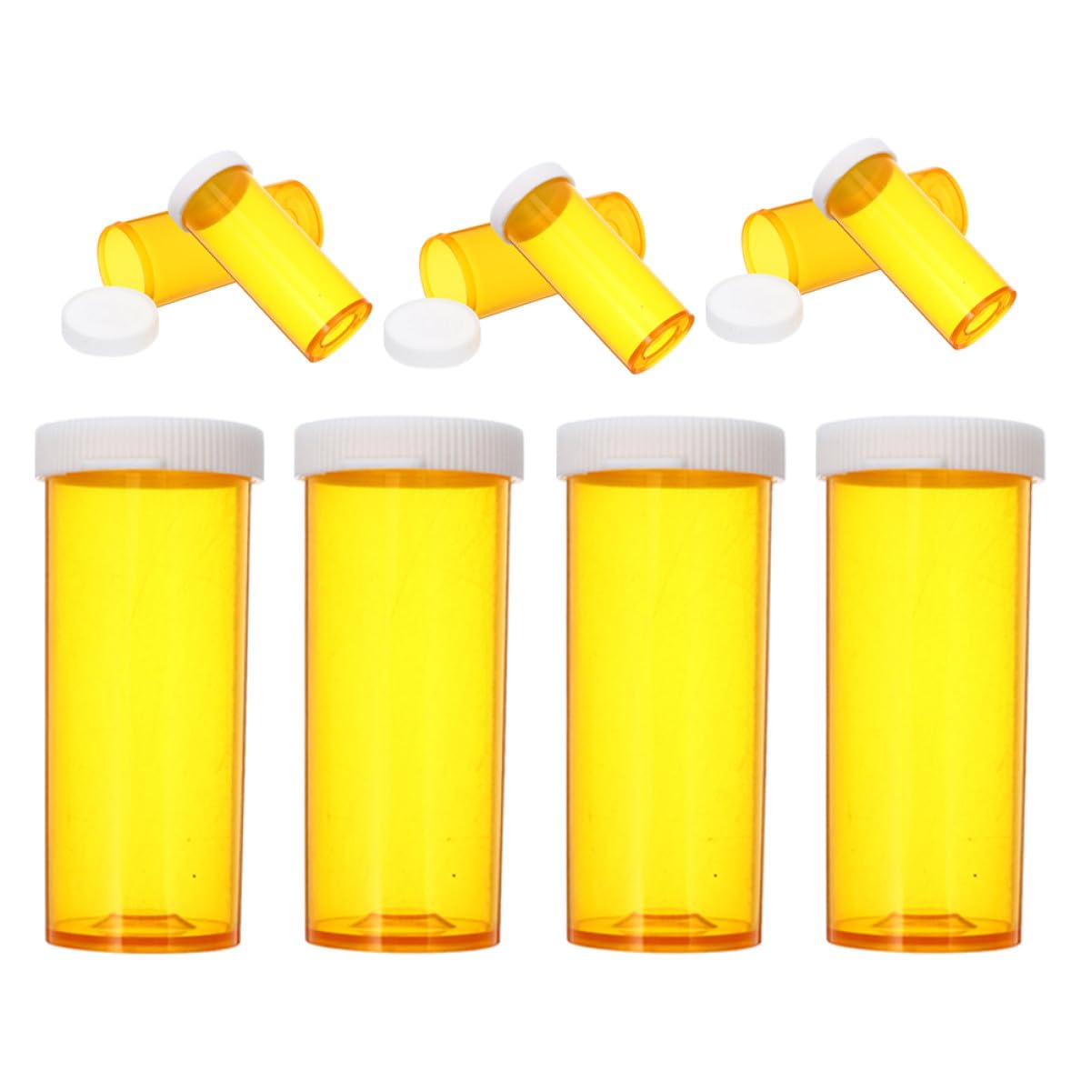 Porta Pastiglie Arancione in Plastica Pp Organizzatore Compatto Portatile per Farmaci e Pillole 10 Pezzi