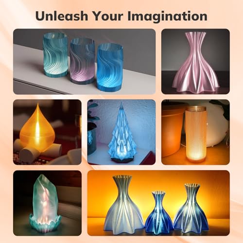 Image of AMOLEN 3D Printer Filament Crystal PLA Transparent 1.75mm, Crystal Orange Clear Printing, Low Warping & No-Bubbles, Dimensional Accuracy + /- 0.02 mm, Fits Most FDM 3D Printers, 1kg Spool(2.2lbs)