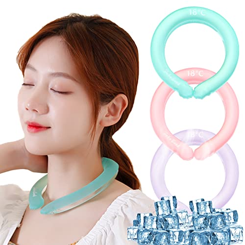 2022年最新開発アイスリング 熱中症対策グッズ 首ひんやりグッズ 冷感 クールリング 首掛けクーラー 首もと冷却 ネッククーラー アイシング 持続温度制御 アイスパック クールリング マスク着用時 冷却グッズ アイスネックバンド 暑さ対策グッズ 室内作業