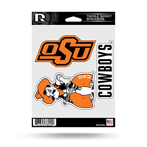 Rico Industries NCAA Oklahoma State Cowboys Triple Spirit Stickers