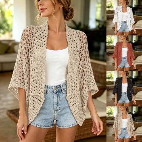 Cárdigan de verano transpirable con ajuste suelto para un look elegante 2