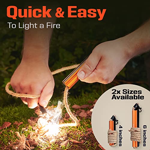 PREPARED4X Ferramenta de sobrevivência Fire Starter – Kit multifuncional para iniciantes de pedernei