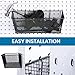 Sieral 4 Pcs Black Pegboard Baskets Metal Wire Shelf Baskets Peg Board Organizer Accessories Wall Mount Organizer Attachments for Garage Workbench Various Tool Accessories, 2 Sizes (Small, Large)