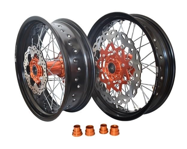 Pareja llantas supermotard 17 para KTM con Bujes CNC 5"/3,5"