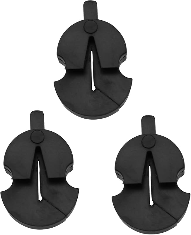 Tourte Style Rubber Mute LQ Industrial 3PCS Tourte-Style Black Rubber Mute for All Violins Small Violas Ultra Practice Silencer (TSRMAVUP-27x17x8-B3)