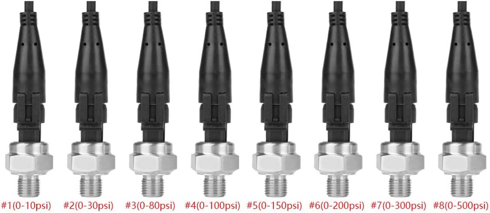 Pressure Transducer Stainless, pressure transducer 5 psi pressure transducer sensor 10 psi steel Pressure Sender Sensor G1/4" for Oil, Gas and (0 10PSI)(0-10PSI)
