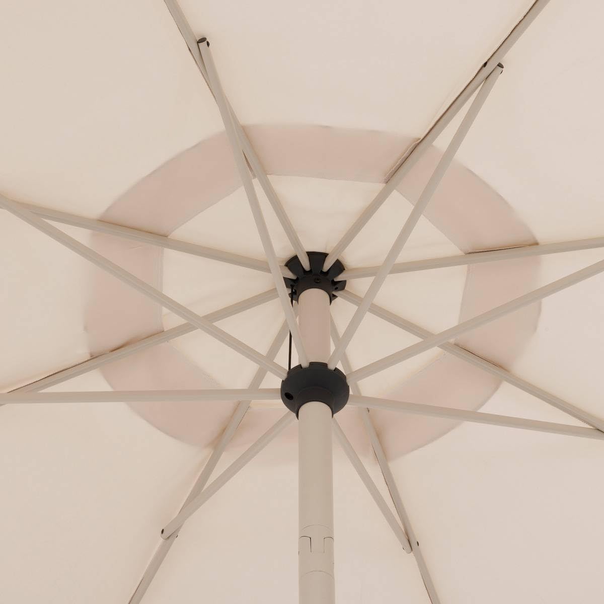 Hespéride - Parasol Droit Rond Loompa - 3m - Protection UV, Toile Amovible Déperlante et Inclinable - Structure Acier Traité Antirouille