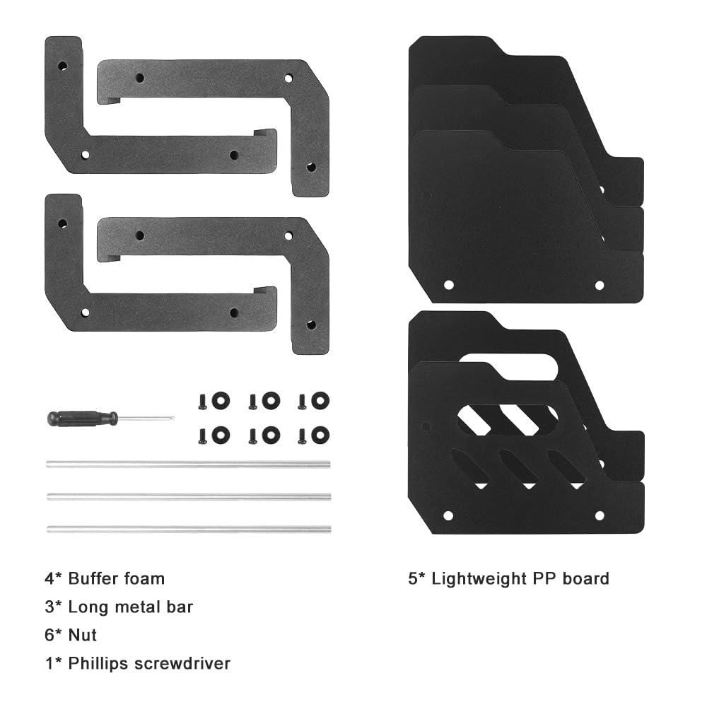 MiOYOOW Porta Pistola in Schiuma Eva, Supporto per Pistole Contiene da 4/6/8 Slot per Esposizione con Cacciavite, Portafucili Espositore per Pistola