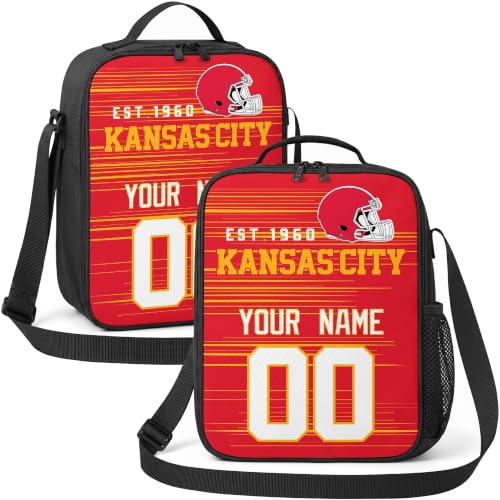 Image of Kansas Lunch Bag Custom Name and Number Personalized Gifts
