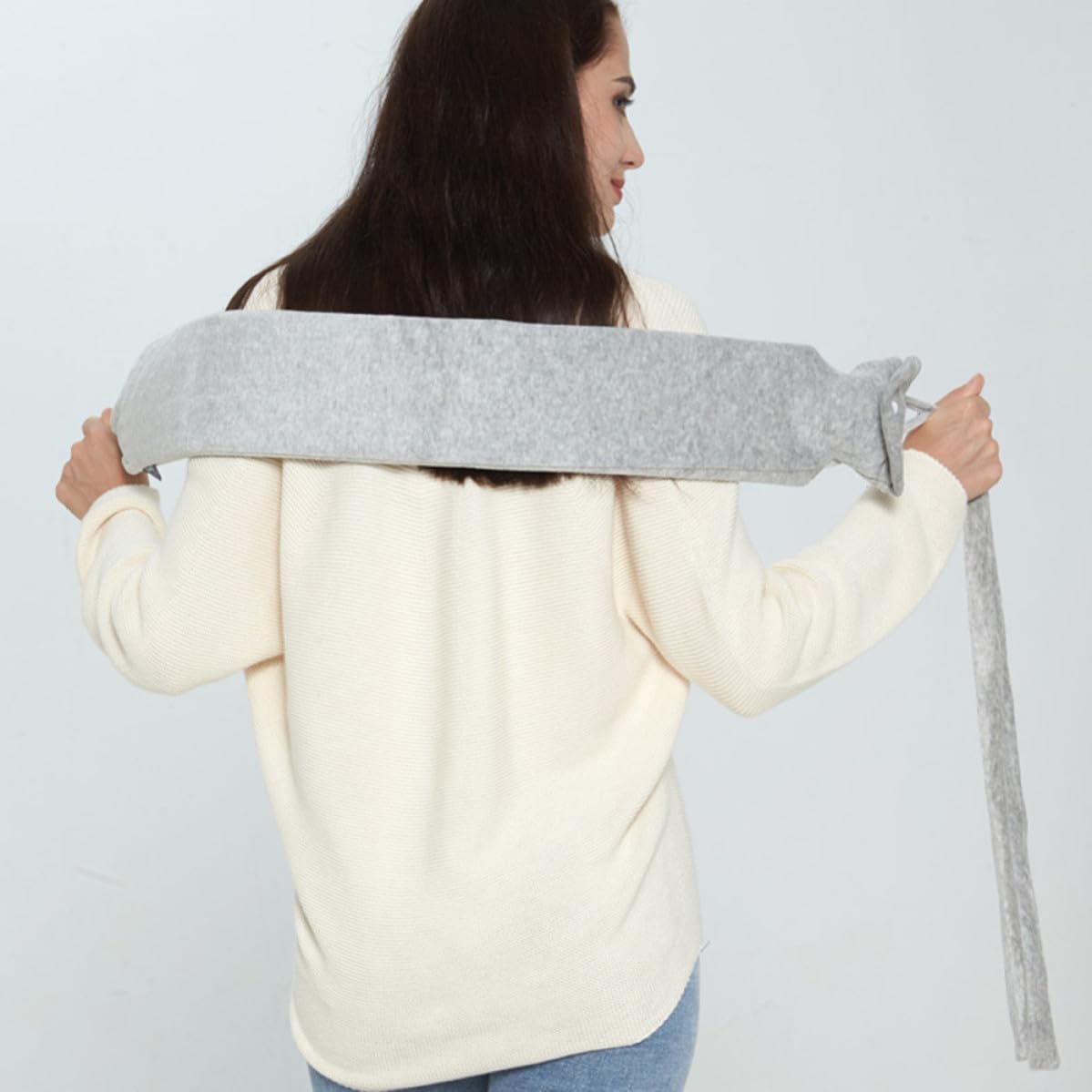 KALLORY Bolsa de Agua Caliente para Cama 2.1 Litros de Pvc Diseño Grueso y Botón a Presión para Calentar Manos y Aliviar Cuello Rígido en Invierno