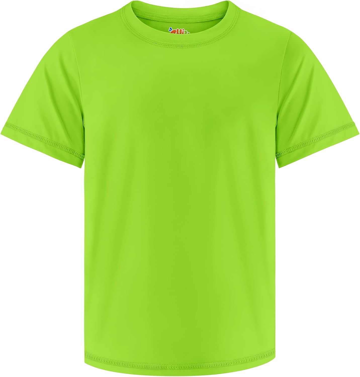 Boys Rash Guard Swim Shirt UPF 50+ Sun Shirts Short Sleeve Swimwear Quick Dry Fit Fishing Watersport Shirts for Kids Green 10-12Y