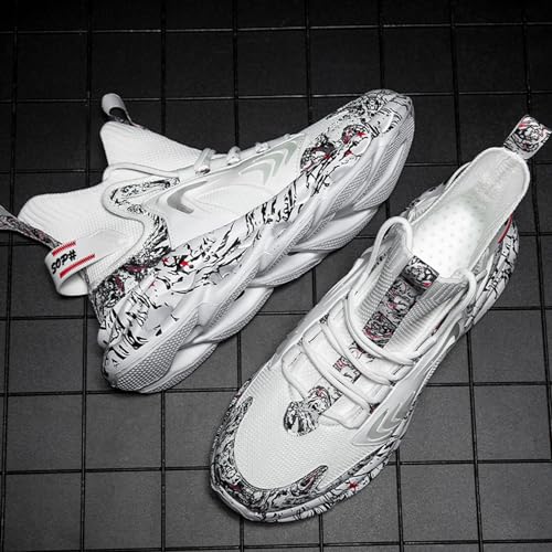 Mens High Top Sneakers Stylish Running Shoes Fashion Street Sneakers Lightweight Casual Walking Shoes2