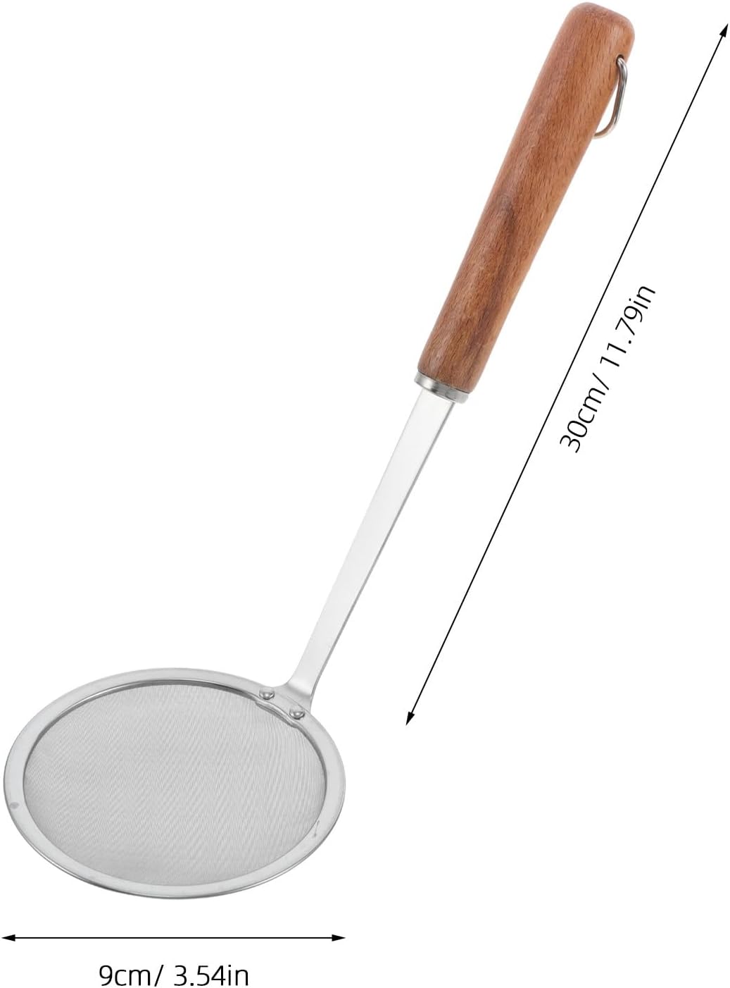 2pcs Cooking Oil Strainer Spoons - Fine Mesh Skimmer Ladle - Stainless Steel Beer Foam & Frying Grease Separator - Kitchen Strainer Spoon for French Fries