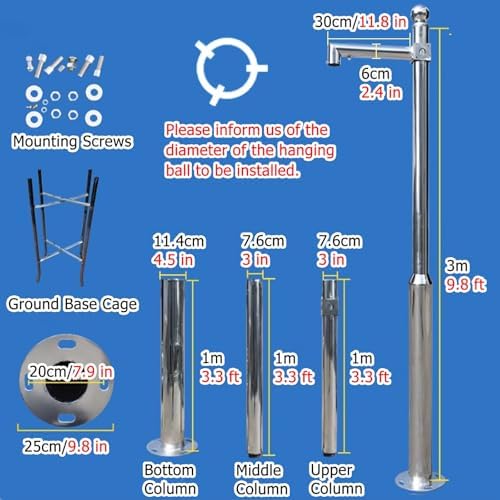 Adjustable Security Camera Pole Stand Kit - Extra-Long 300cm for Superior Surveillance, Easy Installation & Universal Compatibility - Perfect for Home & Business Security Solutions