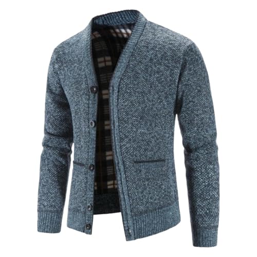 Cardigan en tricot cachemire homme contre le froid veste zippée chaude hiver