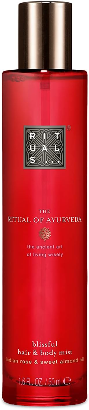 Hair & Body Mist from The Ritual of Ayurveda, 50 ml - With Indian Rose & Sweet Almond Oil - Soothing & Nourishing Properties