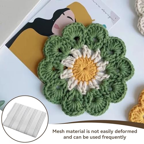 Knüpfhaken-Leinwand, Häkel Zubehör, Teppichherstellung, Leinwand, Knüpfnetz, Stoff, Teppich-Hakennetz, Leinwand-Set, DIY-Netzblatt, Mehrzweck-Teppich-Hakennetz Für Stickerei, Stricken(50*100cm)