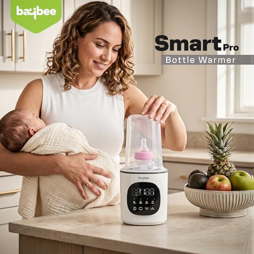Image of Baybee Baby Bottle Warmer Cum Sterilizer | Baby Feeding Bottle Sterilizer for Baby with Fast Warming & 24H Keep Warm | Portable Bottle Warmer for Milk with Auto Shut-Off & Smart Touch Display