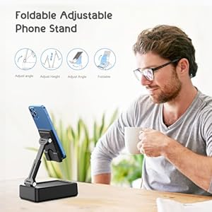 TechGlow Gifts for Men Women Foldable Cellphone Stand with Bluetooth Speaker and Power Bank Birthday Gift Idea for Mom Dad Cool Gadget Tech Gifts TechGlow Gifts for Men Women Foldable Cellphone Stand with Bluetooth Speaker and Power Bank Birthday Gift Idea for Mom Dad Cool Gadget Tech Gifts