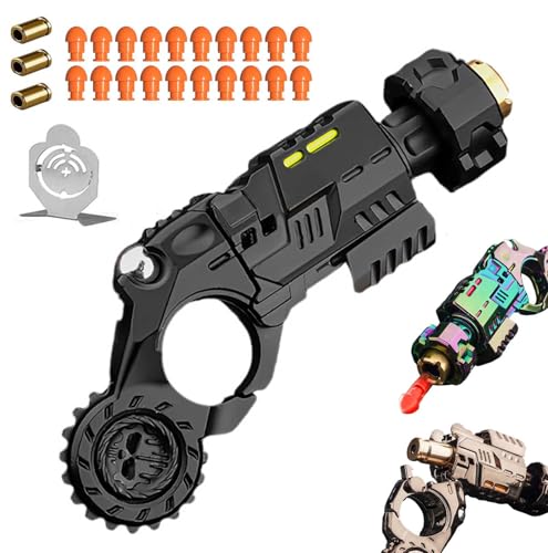 Metal Pistola De Juguete EDC, 20 Bala Suave,Juguete AntiestréS MúLtiples Modos De Juego Soft Bullet Guns Toy con Mini Disco De Acero, para Coleccionar/Regalar