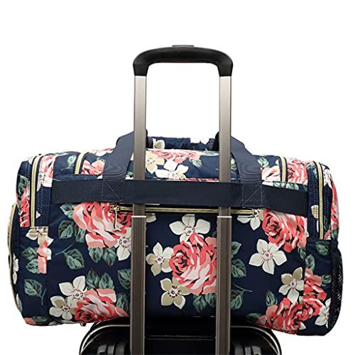 Gym Canvas Bag Travel Outdoor Shoulder Stripe Handbag Sports Luggage Bag Men's Messenger Large Clothes Storage Bag (Color : Blue, Size : 54 * 23 * 34cm) (Blue 54 * 23 * 34cm)4