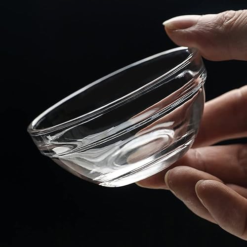 Miniatura 3 de Cuencos de inmersión de salsa de soja de vidrio transparente, platos de acompañamiento para aperitivos, sushi, aperitivos, frutas, postre, 3 pulgadas