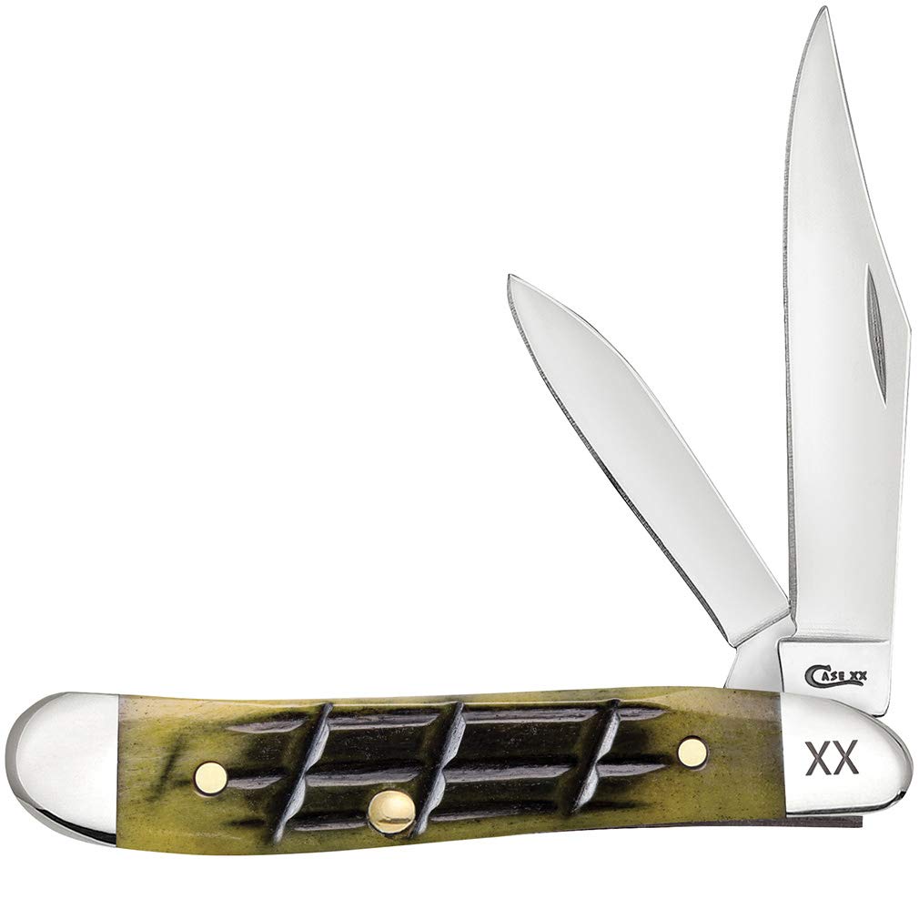 Case Cutlery Peanut Olive Green Bone