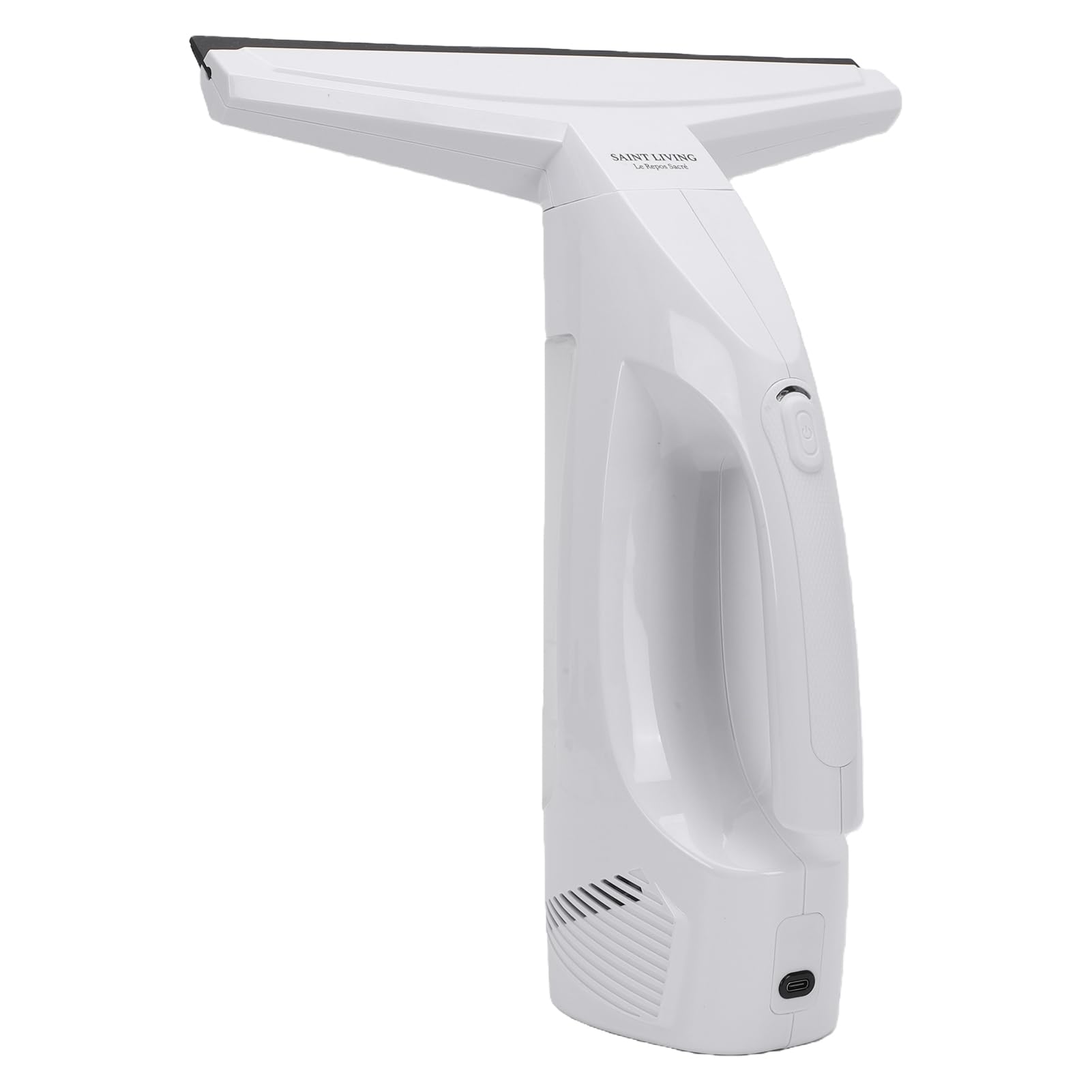 YWBL-WH Robot de Limpieza de Ventanas Limpiador de Vidrios Eléctrico de Mano 2000Pa Potente Succión con Batería Recargable Hoja de Escobilla de Goma de 11 Pulgadas para Puertas de Ducha (White)