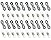 Hyamass 40pcs Silver Coated Copper Bead Black and Translucent White Anti-slip Rubber Ends Retainer Connector Holder for Eyeglass Chain Necklace Chain