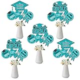 Fácil de montar: Estos centros de mesa de fiesta de graduación contienen todas las herramientas que necesitas, simplemente utiliza los puntos adhesivos para fijar las tarjetas de decoración de fiesta de graduación y los palos de papel juntos, puede ahorrar tiempo y adecuado para tomar fotos.