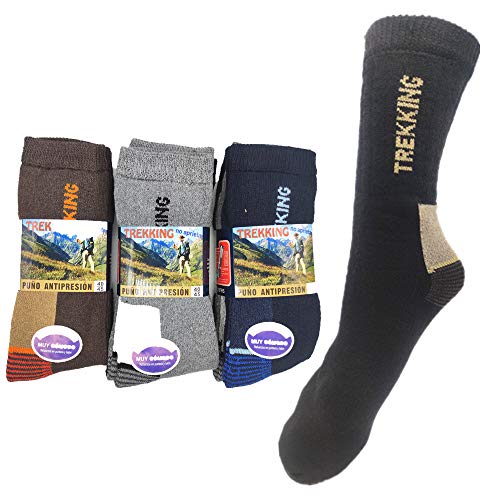 Smallrun* 6Pares Calcetines Trekking Hombre Calcetines de Deportivos inviernos esquí,Senderismo,montaña,Trabajo de Antiampollas,Pesca Mantiene los pies Secos Temperatura (H-6pares)