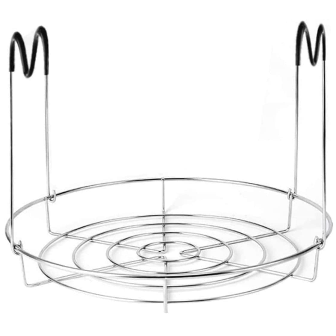 Kit de conservas, estante para tarros de conservas de acero inoxidable con asas largas, estante universal para tarros de boca regular y boca ancha, conservación del hogar