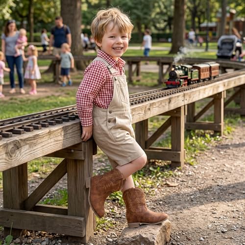 Image of Motasha Toddler Girls Cowgirl Boots Glitter Toddler Cowboy Boot Ankle Girls Boots Little Kids Horse Riding Shoes Party Birthday