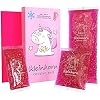 (K) einhorn Kalt Warm Gel Kompresse/Glitzer deinen Schmerz weg/Kühlpad für Baby und Kinder/wiederverwendbar / 3 Kühlpads klein bis groß mit Motiv/Set mit Hülle/rosa