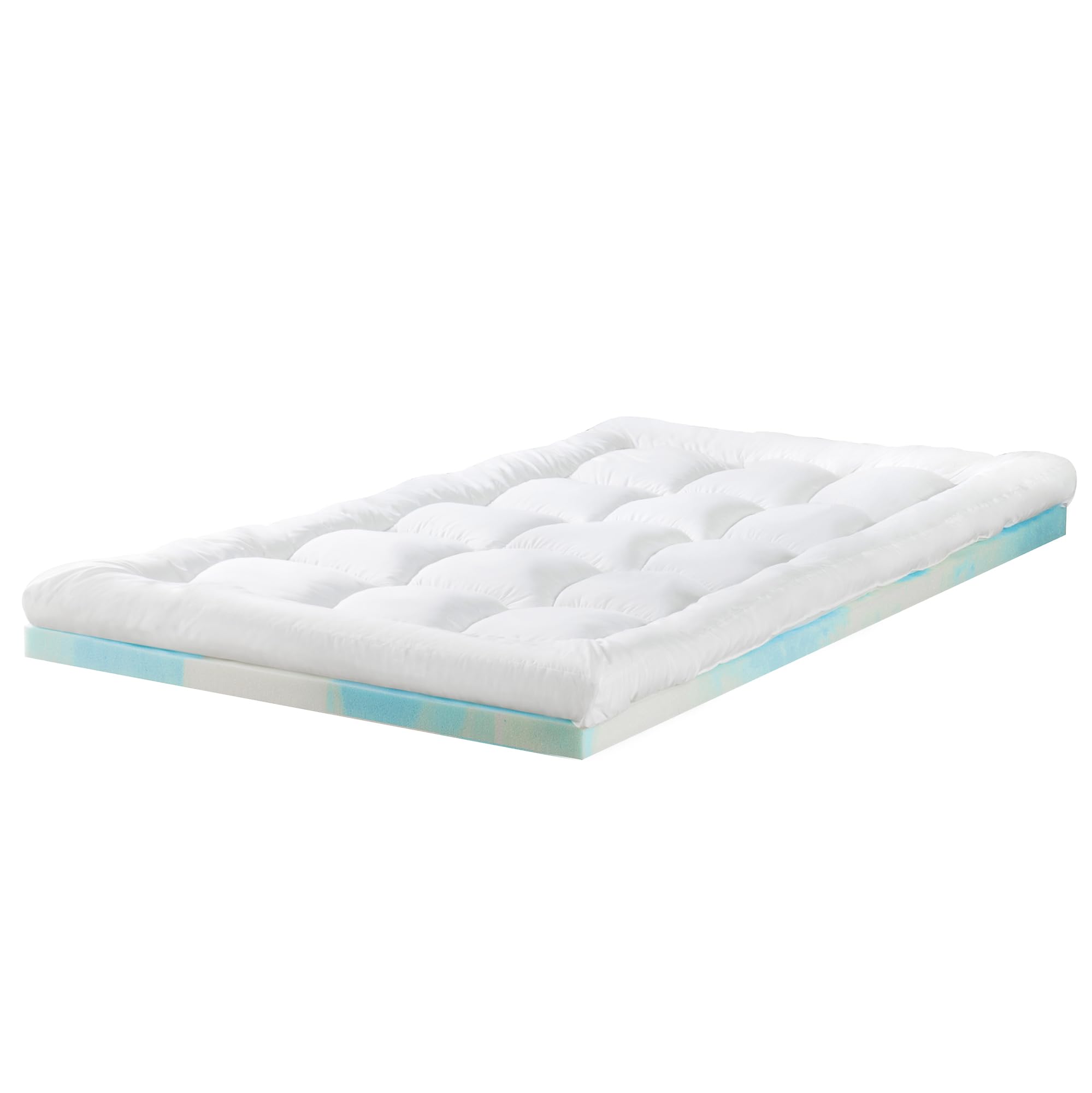 Zinus Topper Materasso 80x190 cm – Spessore 10 cm – Schiuma Cooling Airflow – Traspirante e a Rigidità Media – Certificato OEKO-TEX – Lavabile in Lavatrice