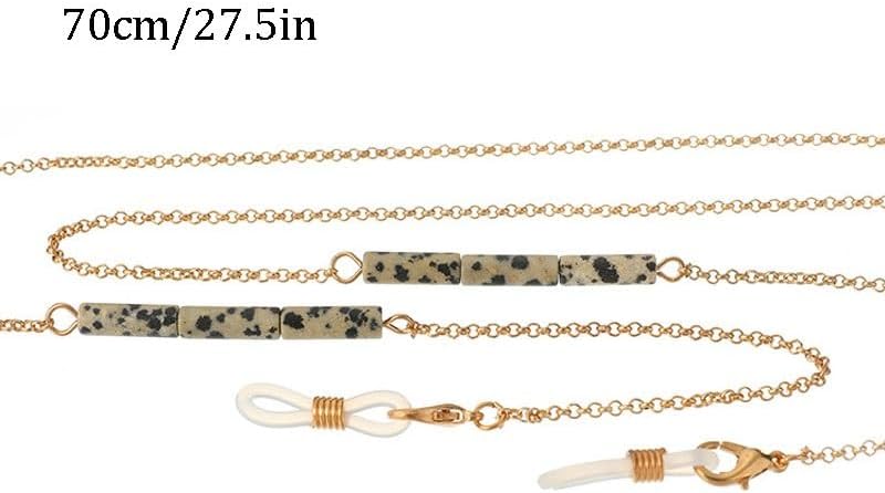 Casual Black Spot Stone Eyeglass Chain Hanging Neck Rope Sunglasses Accessories