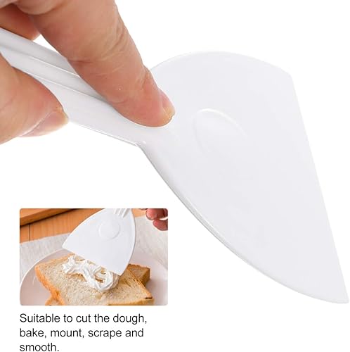 Miniatura 9 de Cabilock Herramientas de decoración de tartas, 4 piezas, raspador de tartas, espátulas para decoración de glaseado, espátulas para decoración de