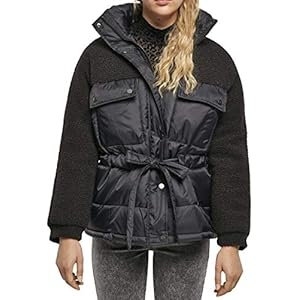 Urban Classics Tb3768-ladies Sherpa Mix Puffer Jacket dames Jas